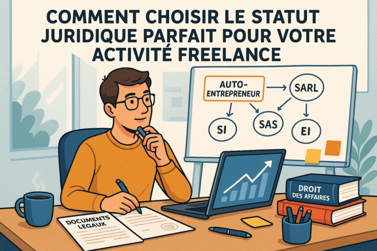 découvrez les clés pour choisir le statut juridique idéal pour votre activité freelance. notre guide vous présente les différentes options disponibles, leurs avantages et inconvénients, afin de vous aider à optimiser votre statut en fonction de vos besoins professionnels.