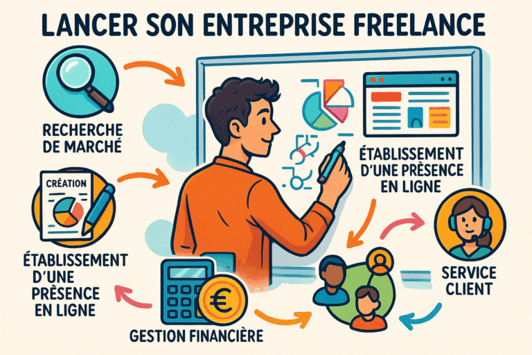 découvrez les étapes essentielles pour lancer votre entreprise freelance avec succès. apprenez à définir votre offre, établir votre statut juridique, gérer votre clientèle et optimiser votre présence en ligne. transformez votre passion en une activité lucrative grâce à nos conseils pratiques.